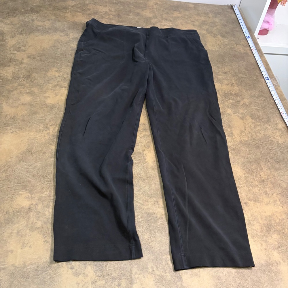 Duluth Trading Co Noga Pants Women XXL x 31 Black Cotton Blend Straight Leg 1001